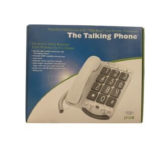 Clarity JV35 “The Talking Phone” Braille and Hearing Aid Compatible Phone Senior